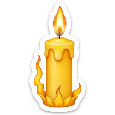 Letter € birthday candle  sticker