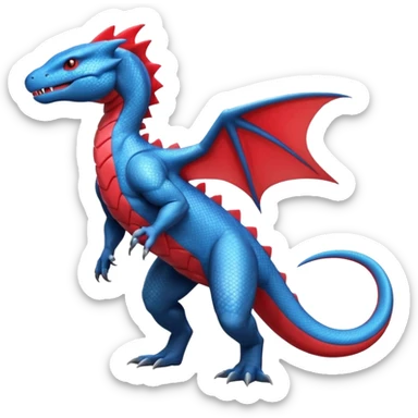 Salandit-Salamence-Fakémon-hybrid-creature (full body)  sticker