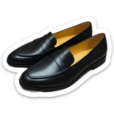 Loafers black sticker