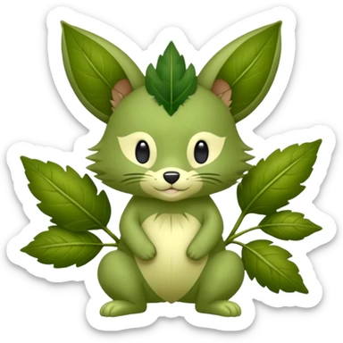  Fey Toony Sprigatito-Bayleaf-fusion-hybrid sticker