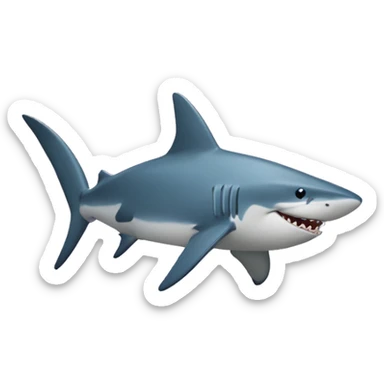 requin avec un haut de forme et quisouris sticker