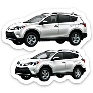 white toyota rav4 2014 sticker