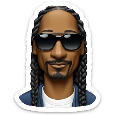 Iconic-style Candid Likeness Snoop Dogg:

A chill legend in oversized shades, braids, and a casual tracksuit. Often seen with a laid-back smirk, he radiates effortless cool and smooth, mellow energy. sticker