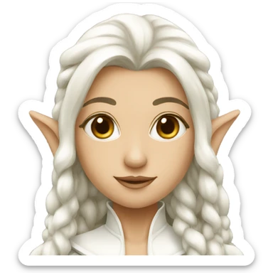 elfe femme blanche  sticker