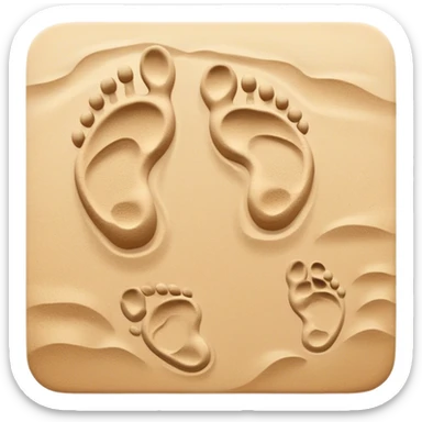 inner child footsteps on sand w adult footsteps sticker