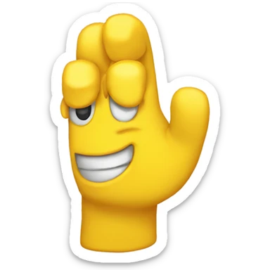 Yellow thumb emote sticker