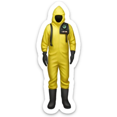 Hazmat yellow suit backrooms sticker
