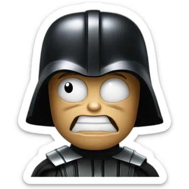 darth Vader grimacing sticker
