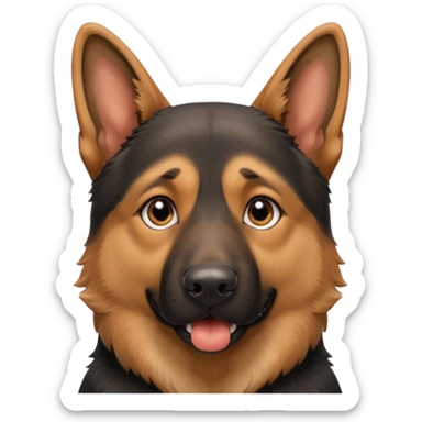 german shepard head only barkingg sticker