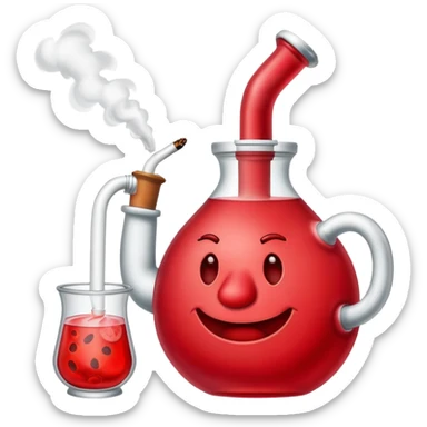Kool-Aid man smoking a bong sticker