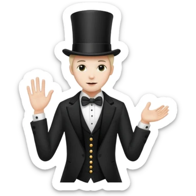 a magician who disappears into fog sticker