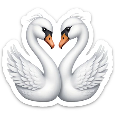 Two swan making a heart 💗 sticker