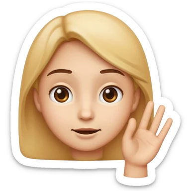 🤔this emoji with an innocent suspicious but also smirking 😏 expression looking up, but with that same hand sticker