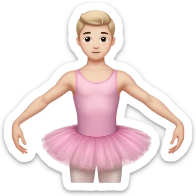 ballerina male in pink sticker