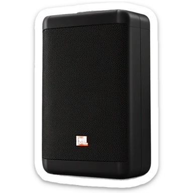 Black rectangular Portable speaker on a black background jbl sticker