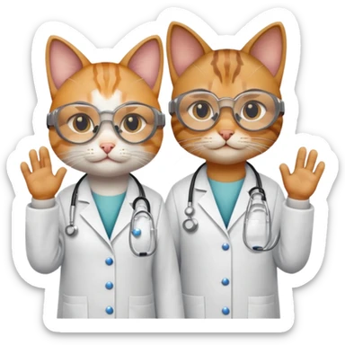 Chemist cats sticker