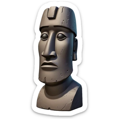 easter island statue side view sticker
