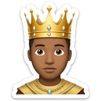 Afro white prince sticker