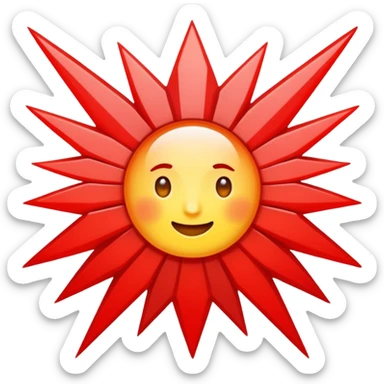 Rayos sentellas con furia rojo  sticker