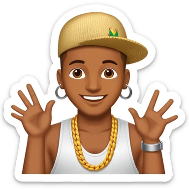 Happy Reggaeton Music Singer sticker