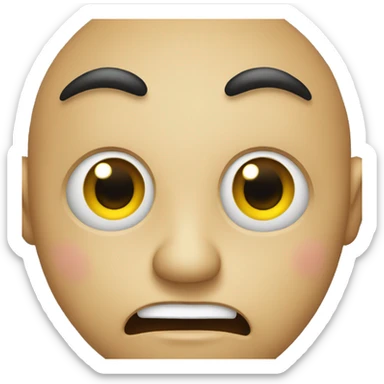 Emoji with one eye close the other open doing the rizz face sticker
