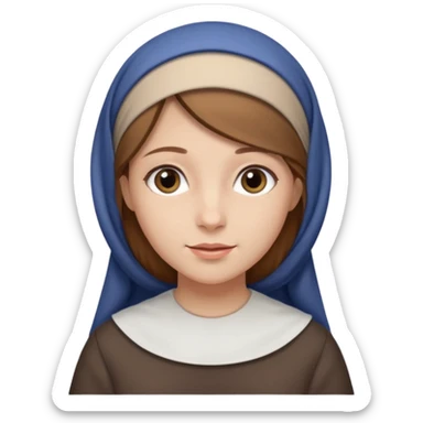 young modest jewish girl head covering sticker