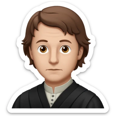 Johann Gottlieb Fichte philosopher three-quarter view brown hair sticker