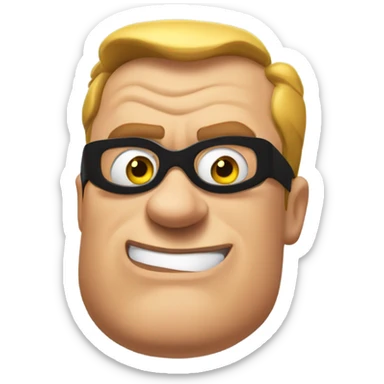 Fat Mr incredible head that is deepfried so much that it’s MUSTAAAAAAAARD and and is so fat he can’t fit in the screen sticker
