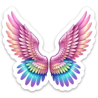 Sparkly little soft pink pony wings. Only left and right wings without pony. sticker