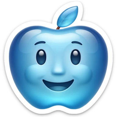 Make a standard set of emoji (all) in the style of glass from Apple, volumetric with a 3D effect and a transparency effect, and a small one with a blue gradient or light blue sticker