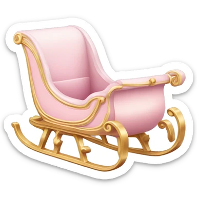 light pink sleigh sticker