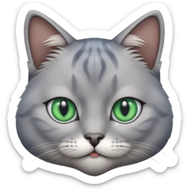more slanted eyes with a green/blue colour, made the cat look challenging sticker