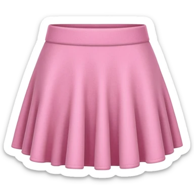 super realistic pink cashmere mini skirt isolated sticker