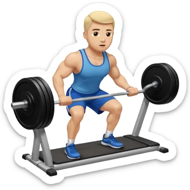 ligth man exercising on the gym sticker