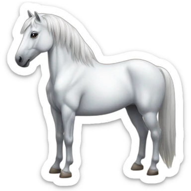 Horse wite sticker