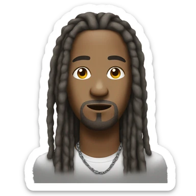 white rapper with dreadlocks sticker