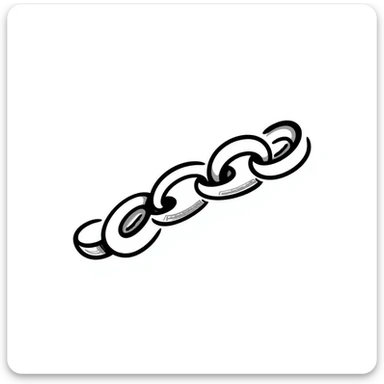 bike chain hand drawn doodle style sticker