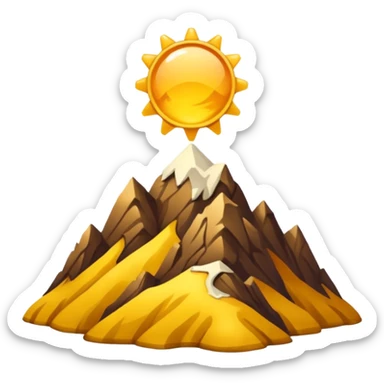 
una mezcla de sol + montaña + caminante estilo petroglifo sticker