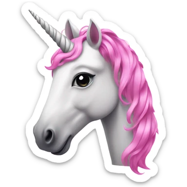 unicorn waring pink headphones sticker