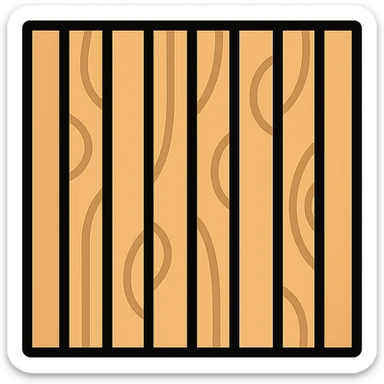 wooden acoustic panel, stylized, light brown wood, minimal design sticker