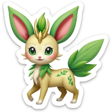Meloetta-Shaymin-Leafeon-Celebi-Gatomon-Pteromon-hybrid sticker