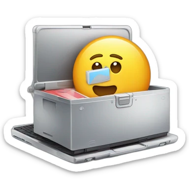 laptop in a cooler sticker