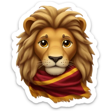 griffindor liok with hogwarts scarf sticker
