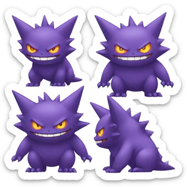  Gengar-Sableye-Genesect-Noibat Full body sticker