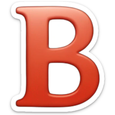 red lowercase letter b sticker