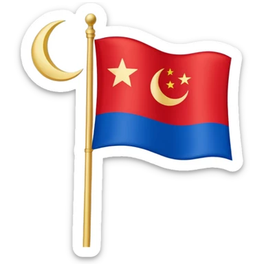 create an east turkestan flag emoji. the shape of flag is like usual flag emojis alright sticker