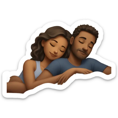 girl sleeping with boyfriend sticker
