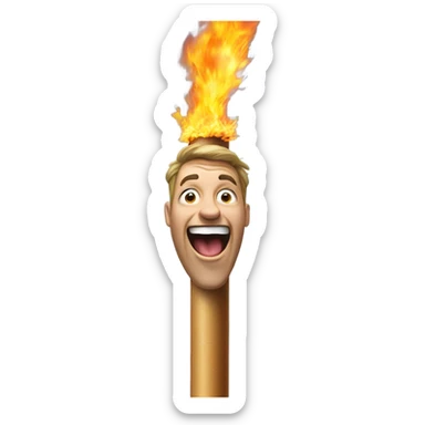 Funny sliding down the fire pole sticker