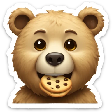 Bear eating cookies sticker