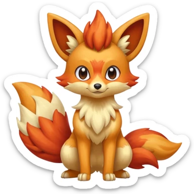 Nickit-Fennekin-Vulpix-fusion (full body) sticker